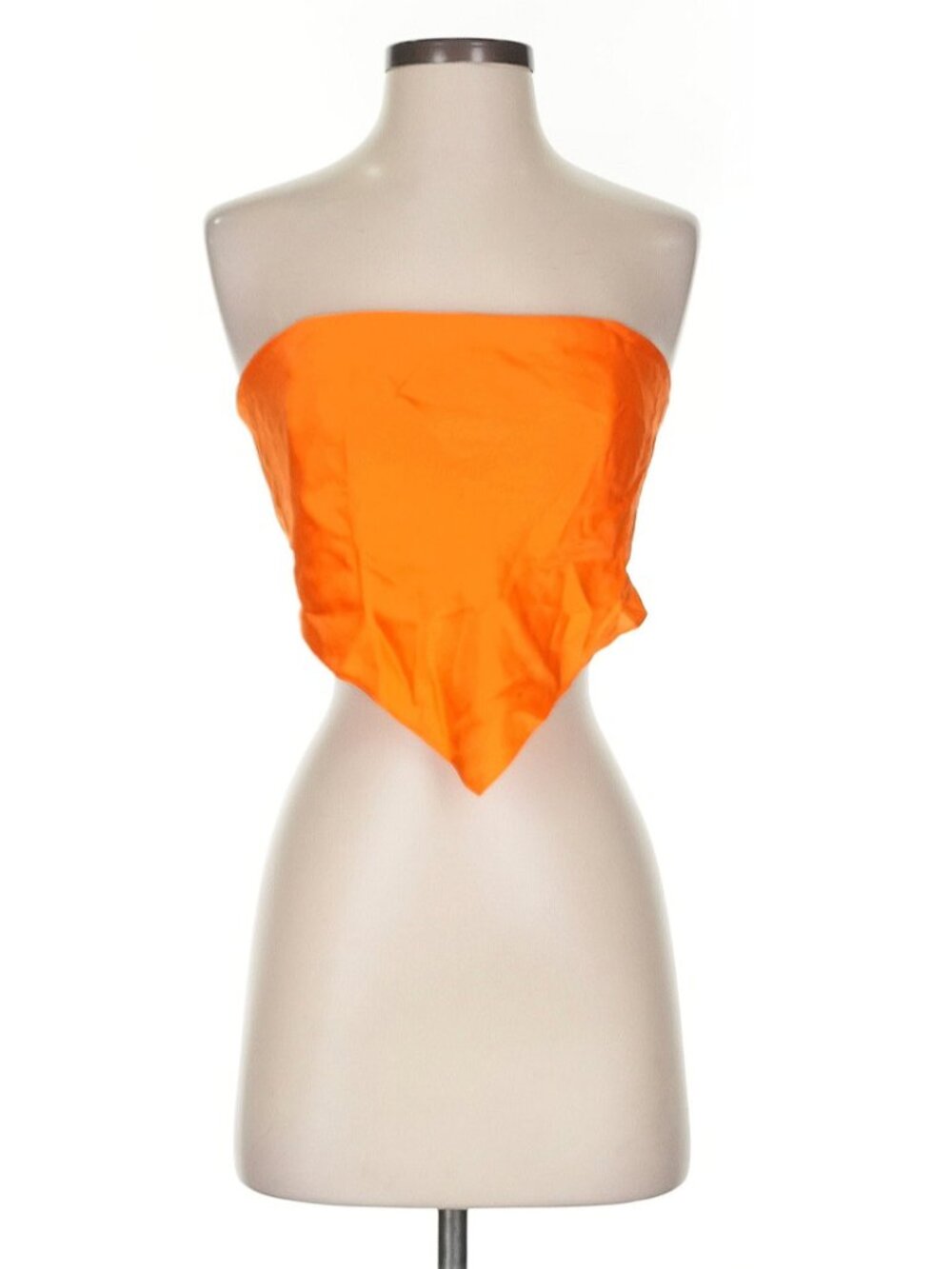 Amanda Uprichard Orange Bandana Hem Top, Size S